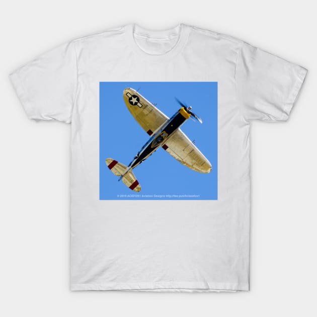 P-47D Thunderbolt Victory Roll T-Shirt by acefox1